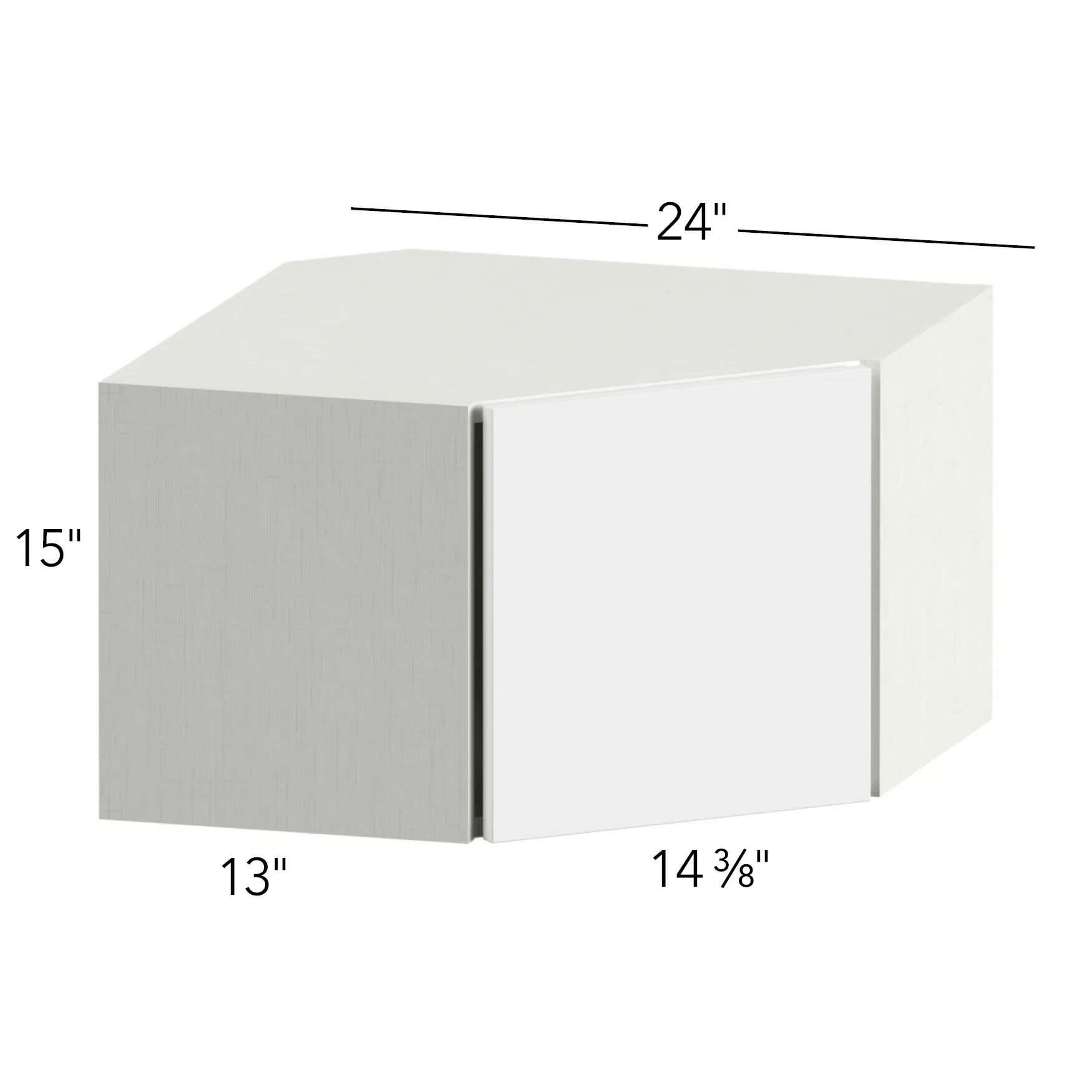 Ovela® Tuscany Antracita 24"W x 15"H x 24"D Diagonal Corner Wall Cabinet (WDC2415)