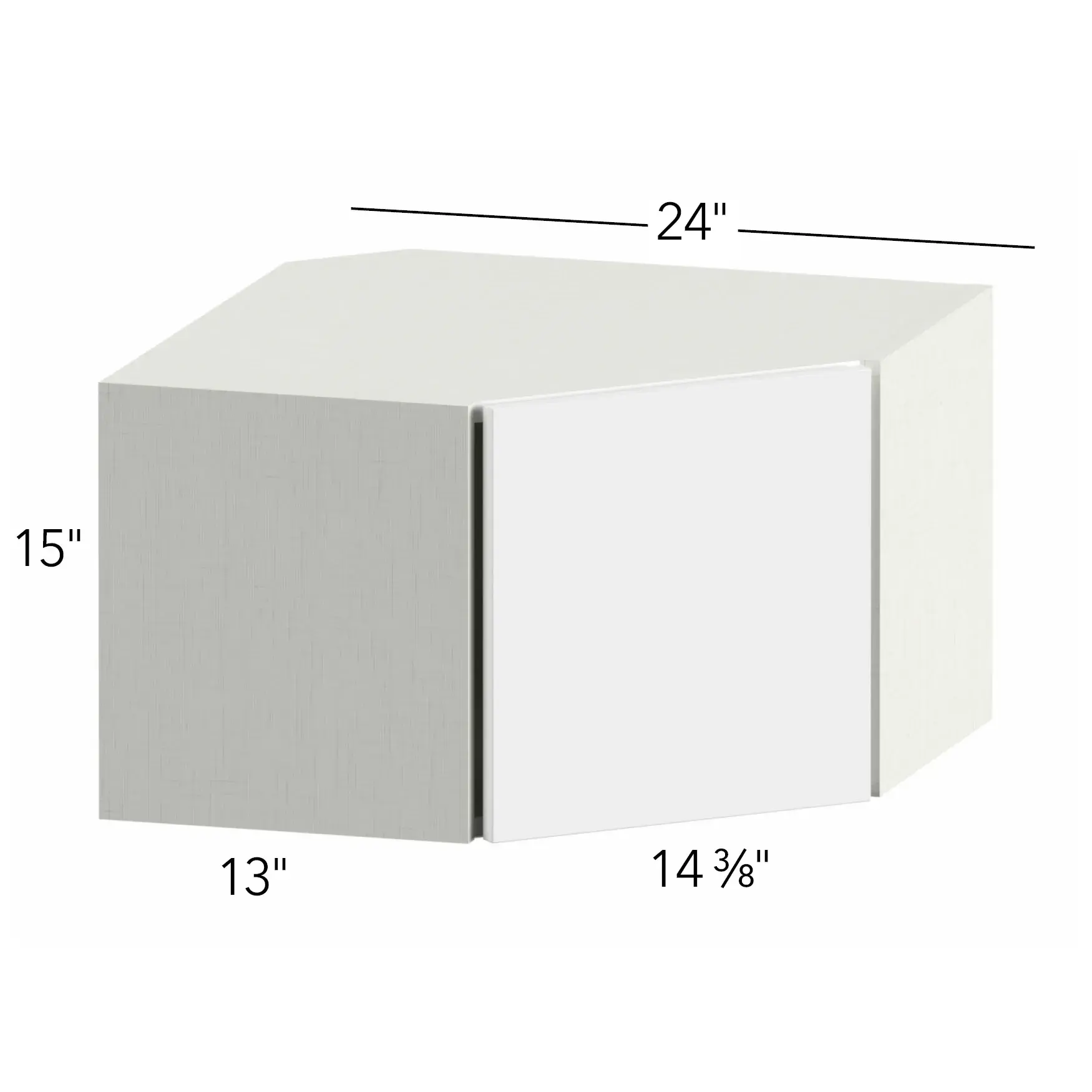 Ovela® Tuscany Antracita 24"W x 15"H x 24"D Diagonal Corner Wall Cabinet (WDC2415)