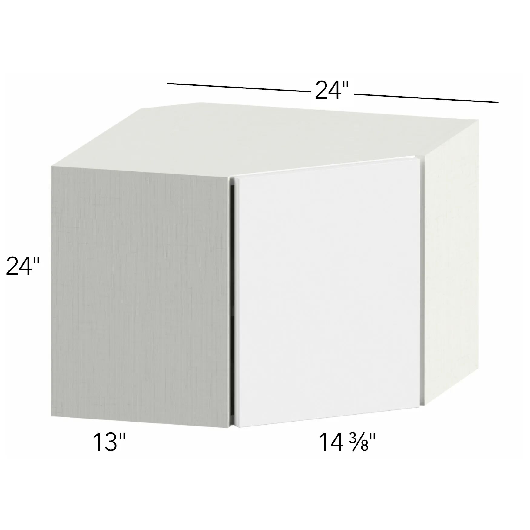 Ovela® Tuscany Antracita 24"W x 18"H x 24"D Diagonal Corner Wall Cabinet (WDC2418)