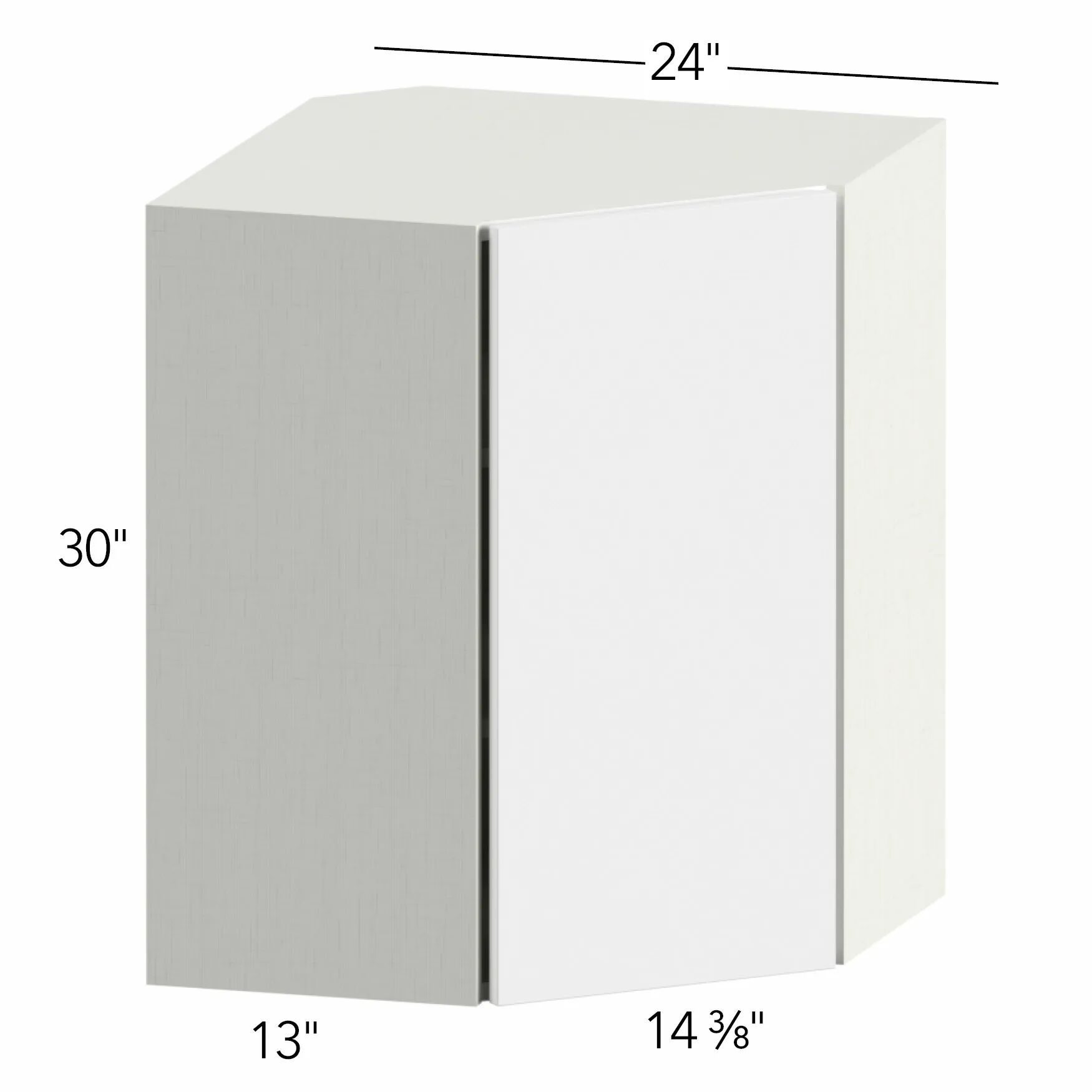 Ovela® Tuscany Antracita 24"W x 30"H x 24"D Diagonal Corner Wall Cabinet (WDC2430)
