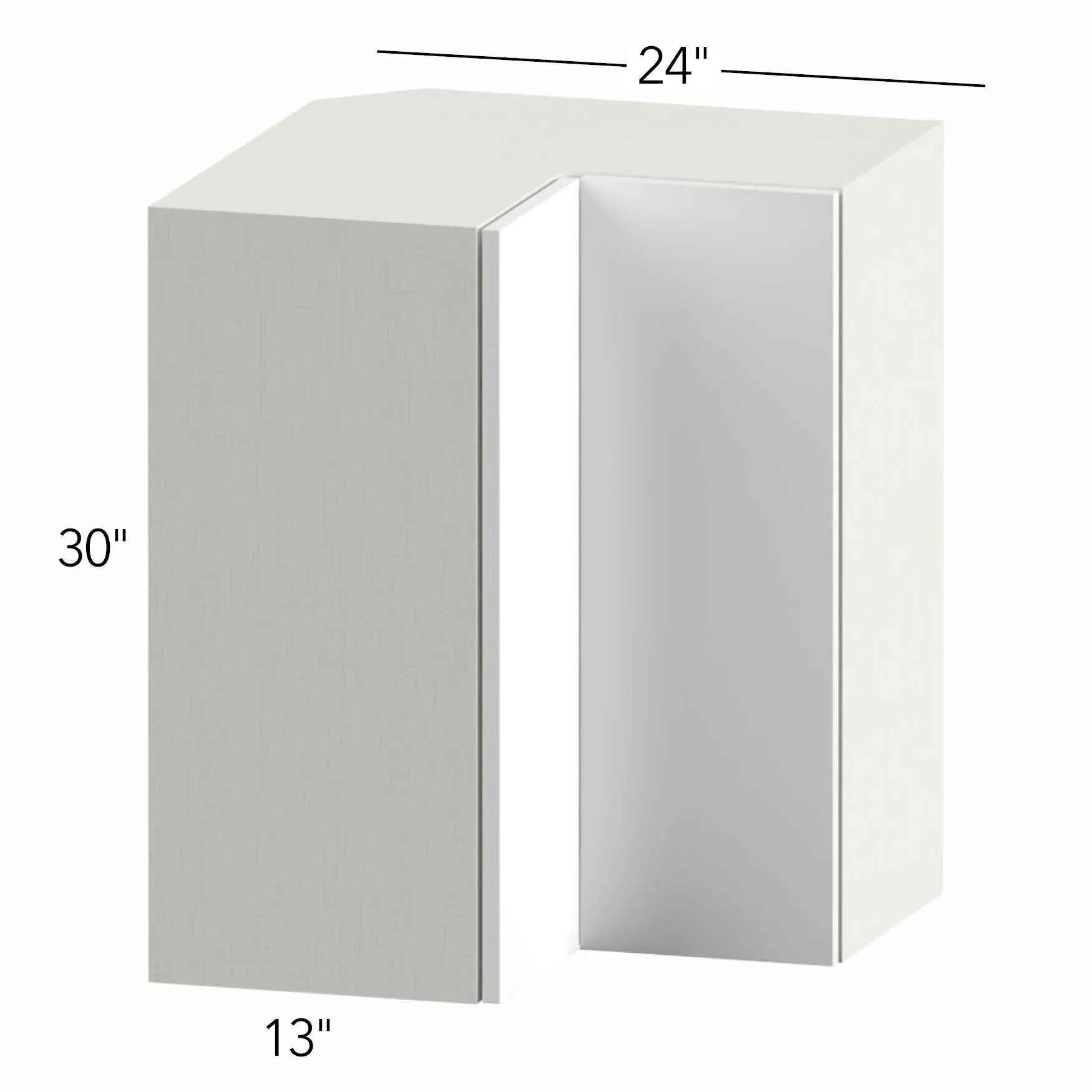 Ovela® Tuscany Antracita 24"W x 30"H x 24"D Pie Cut Corner Cabinet (WPC2430)