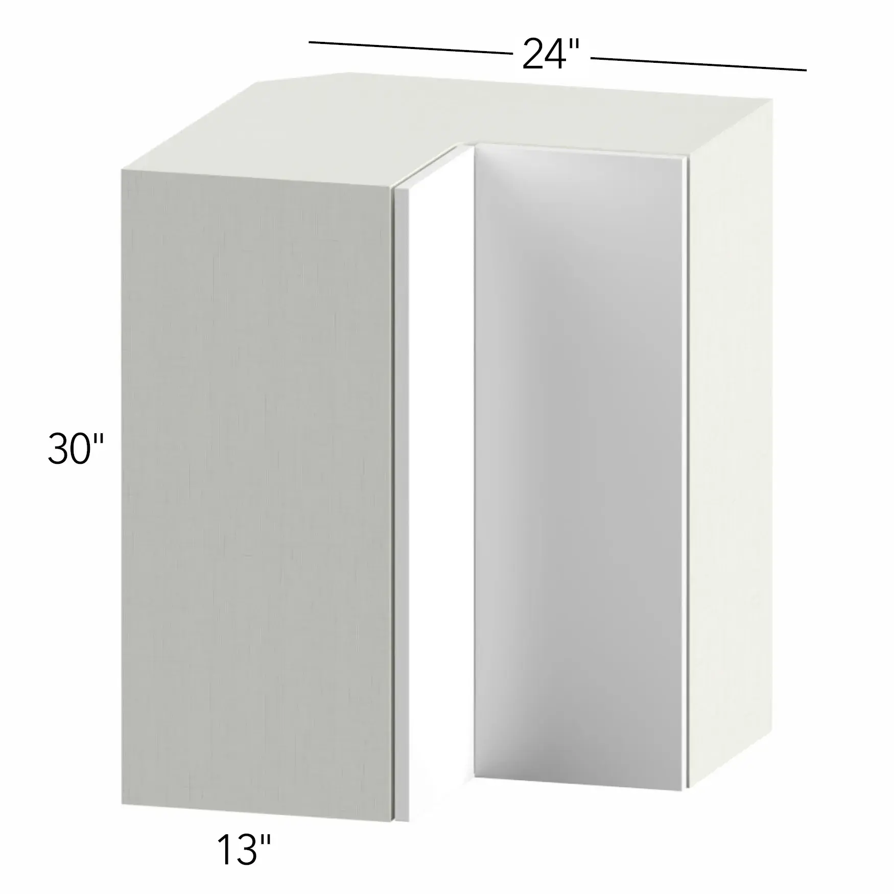 Ovela® Tuscany Antracita 24"W x 30"H x 24"D Pie Cut Corner Cabinet (WPC2430)