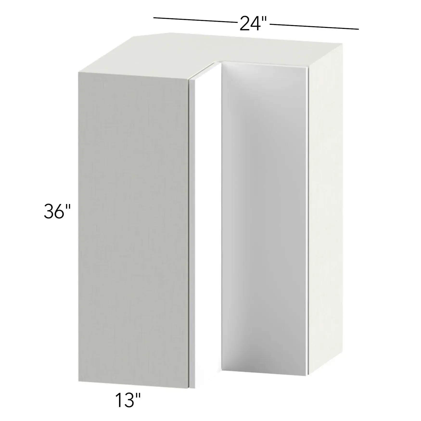 Ovela® Tuscany Antracita 24"W x 36"H x 24"D Pie Cut Corner Cabinet (WPC2436)
