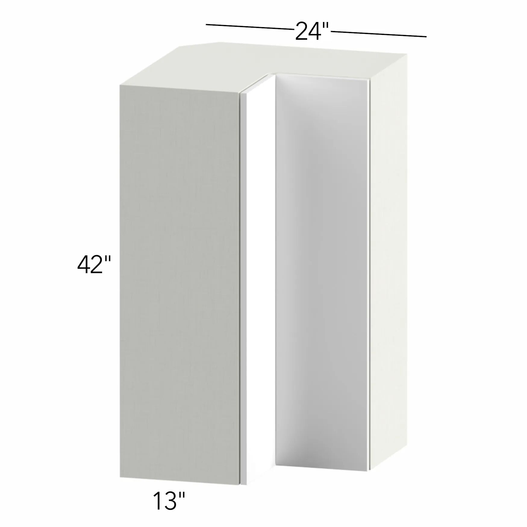 Ovela® Tuscany Antracita 24"W x 42"H x 24"D Pie Cut Corner Cabinet (WPC2442)