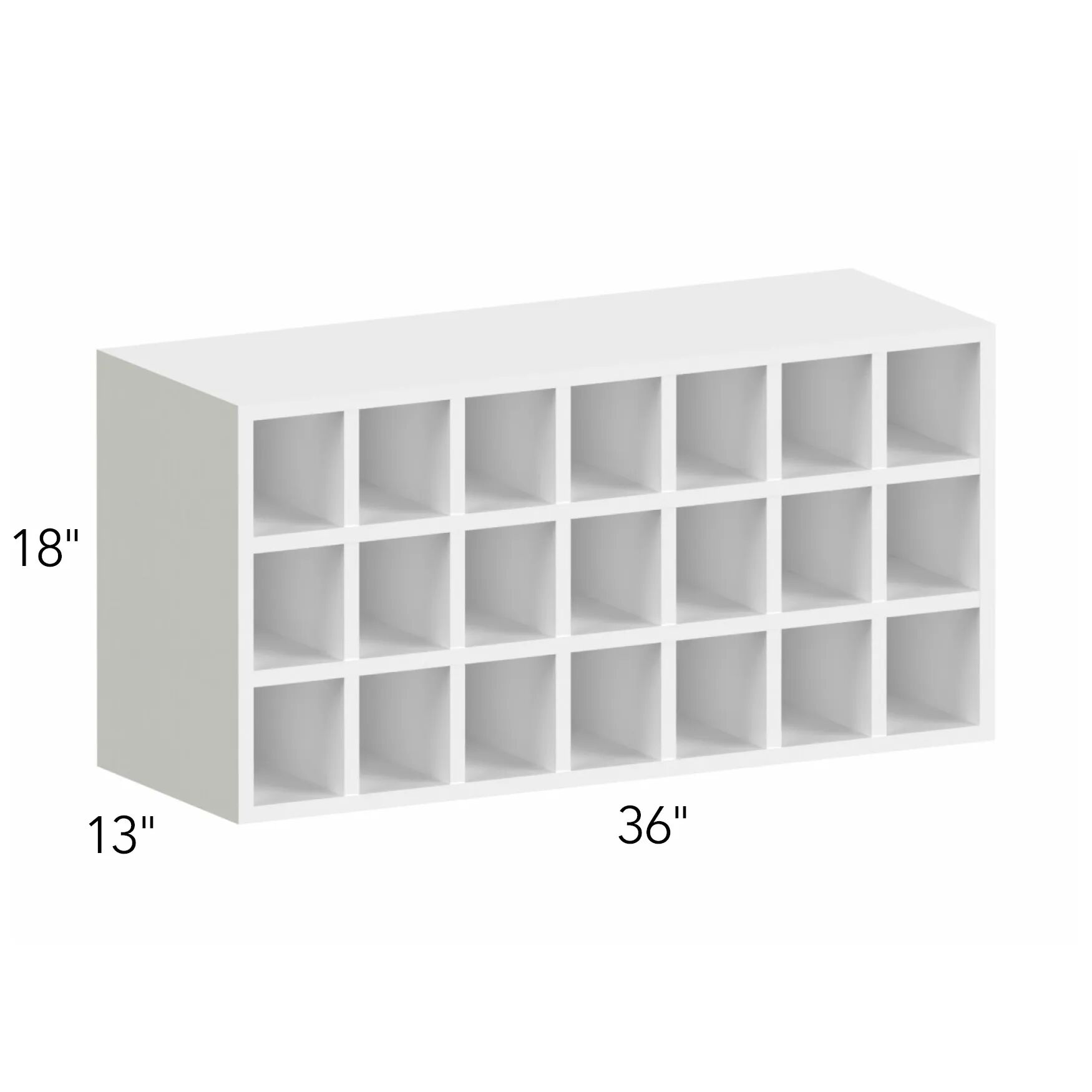 Ovela® Tuscany Woodline 3 36"W x 18"H x 13"D Wall Wine Rack (WR3618)