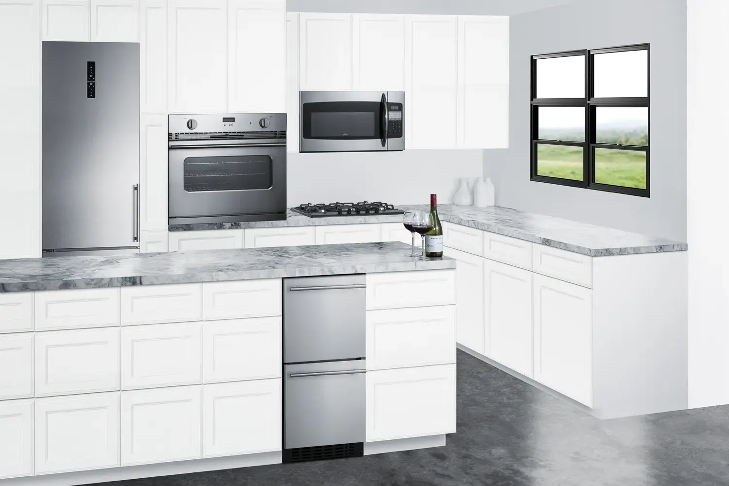 Summit ASDR1524 15" Wide 2-Drawer All-Refrigerator, ADA Compliant
