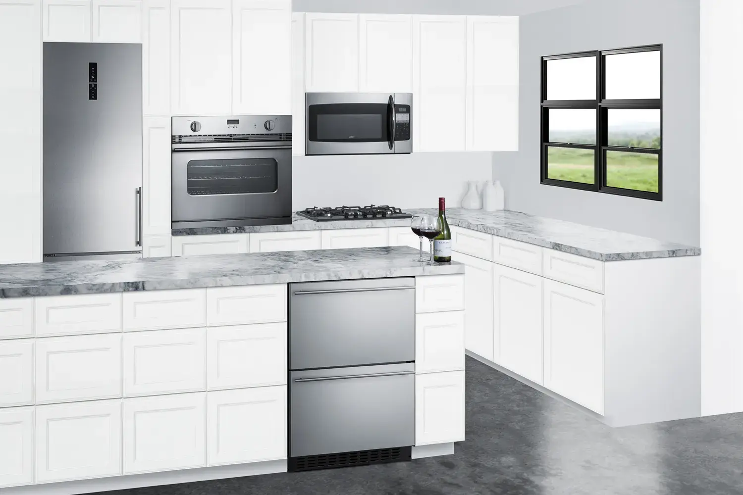 Summit ASDR2414 24" Wide 2-Drawer All-Refrigerator, ADA Compliant