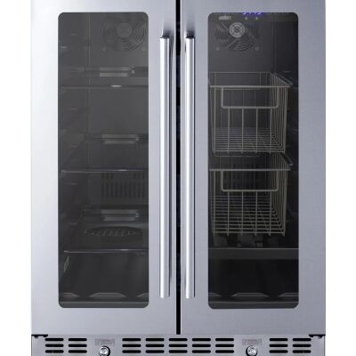 Summit ALFD24WBVPANTRY 24" Built-In Dual-Zone Produce Refrigerator, ADA Compliant