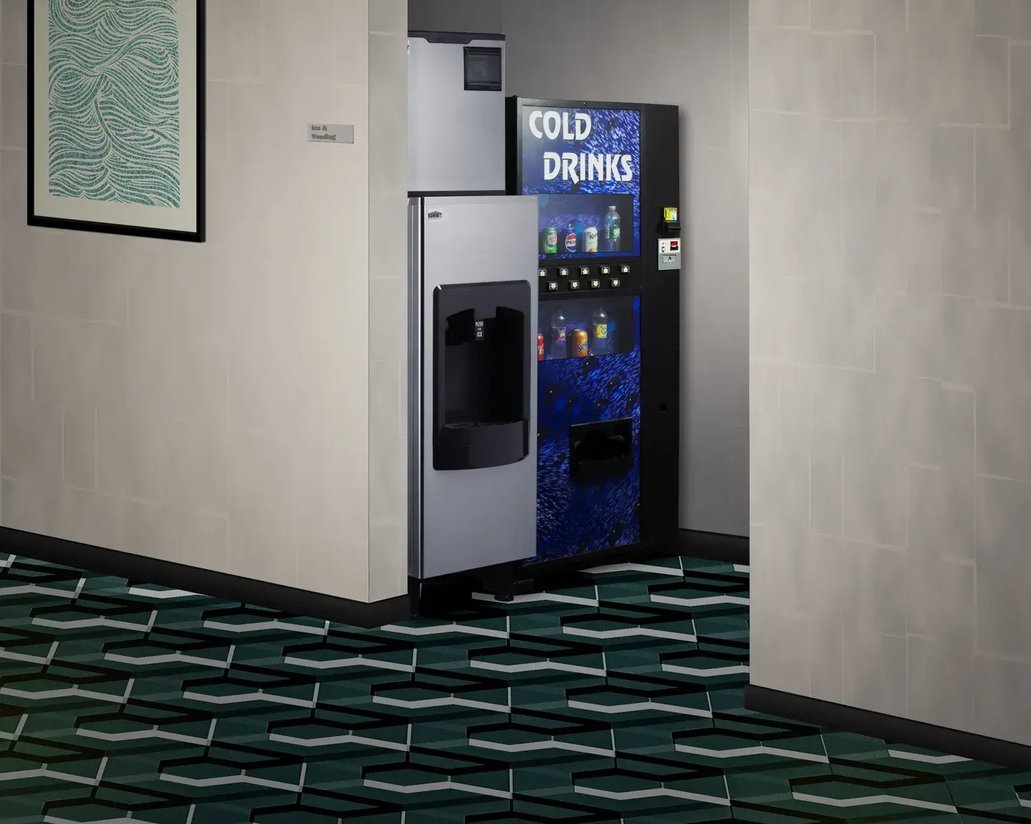 Summit BIM350KDISP 350 lb. Commercial Ice Machine With Ice Dispenser