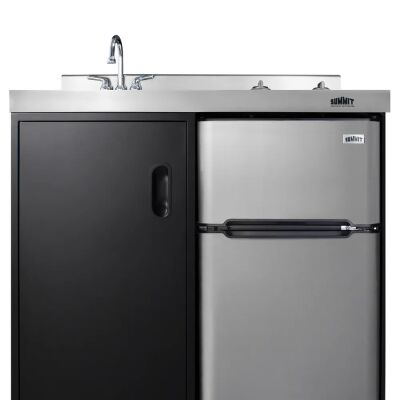 Summit C39ELGLASSBK 39" Wide All-In-One Kitchenette