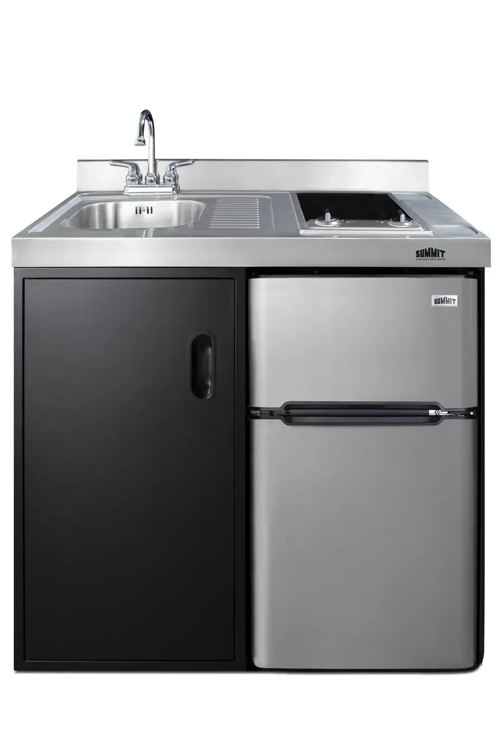 Summit C39ELGLASSBK 39" Wide All-In-One Kitchenette