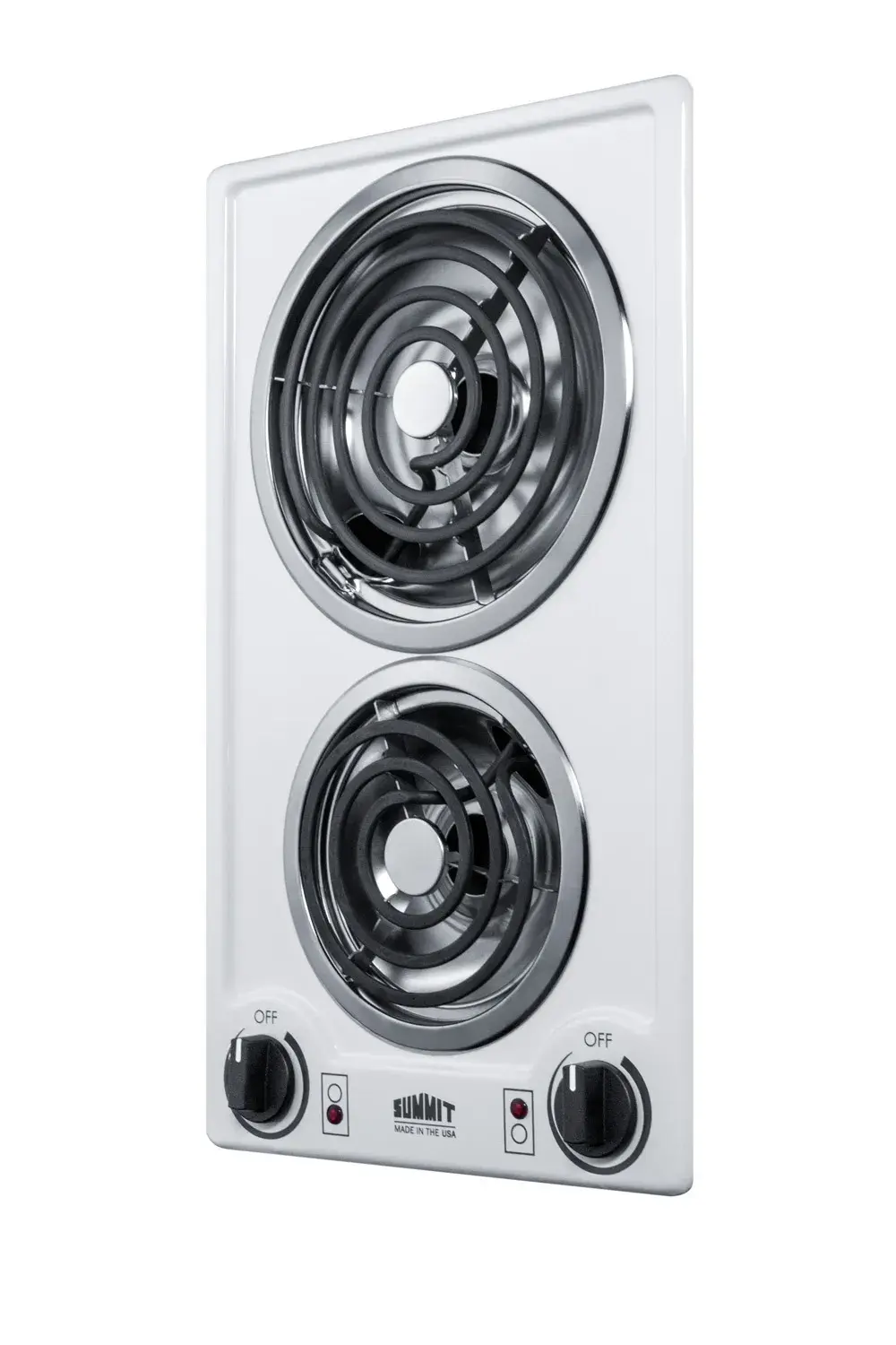 Summit CCE225WH 12" Wide 230V 2-Burner Coil Cooktop