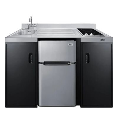 Summit CK55ADASINKL 54" Wide All-In-One Kitchenette, ADA Counter Height