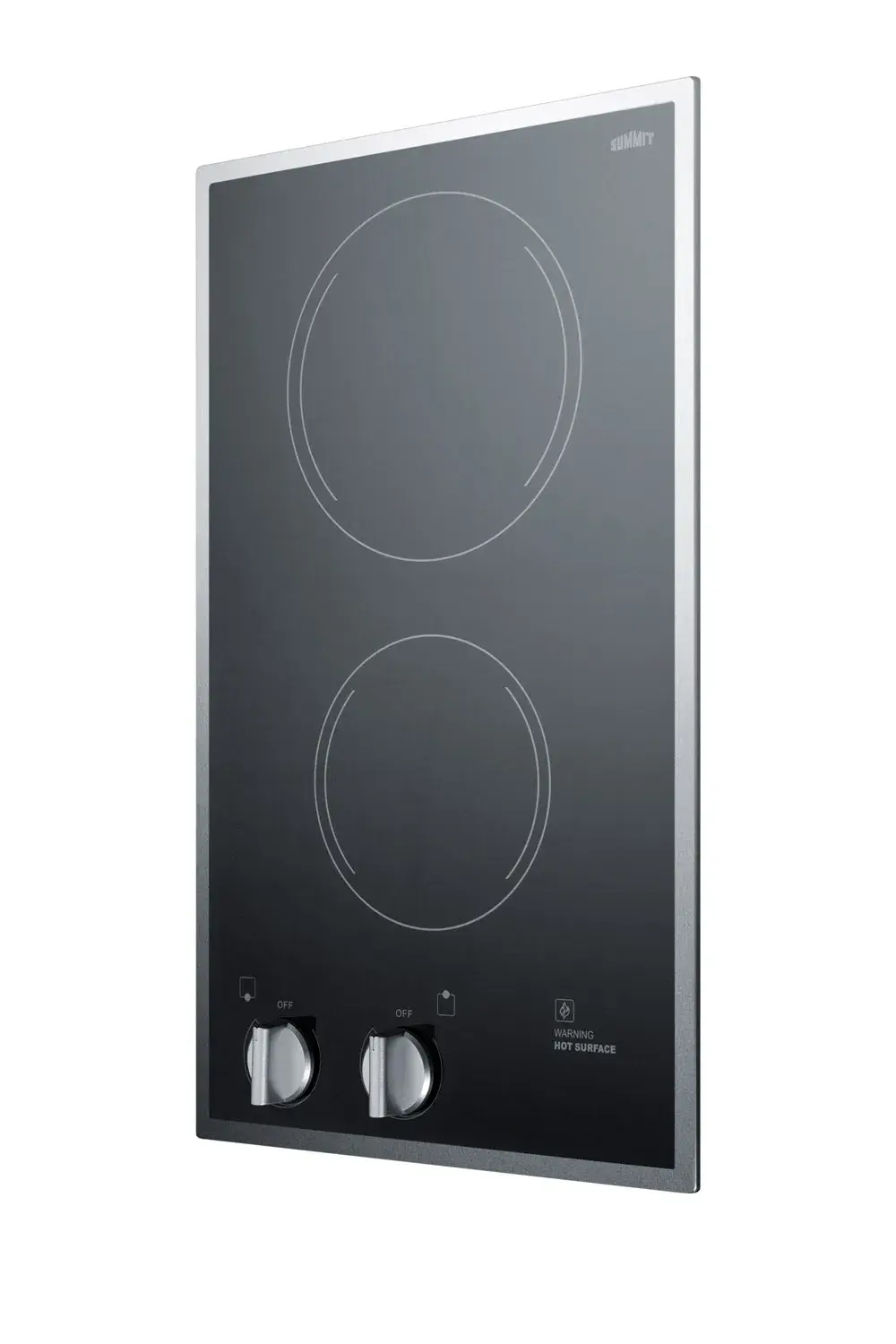 Summit CR2B12ST 12" Wide 115V 2-Burner Radiant Cooktop