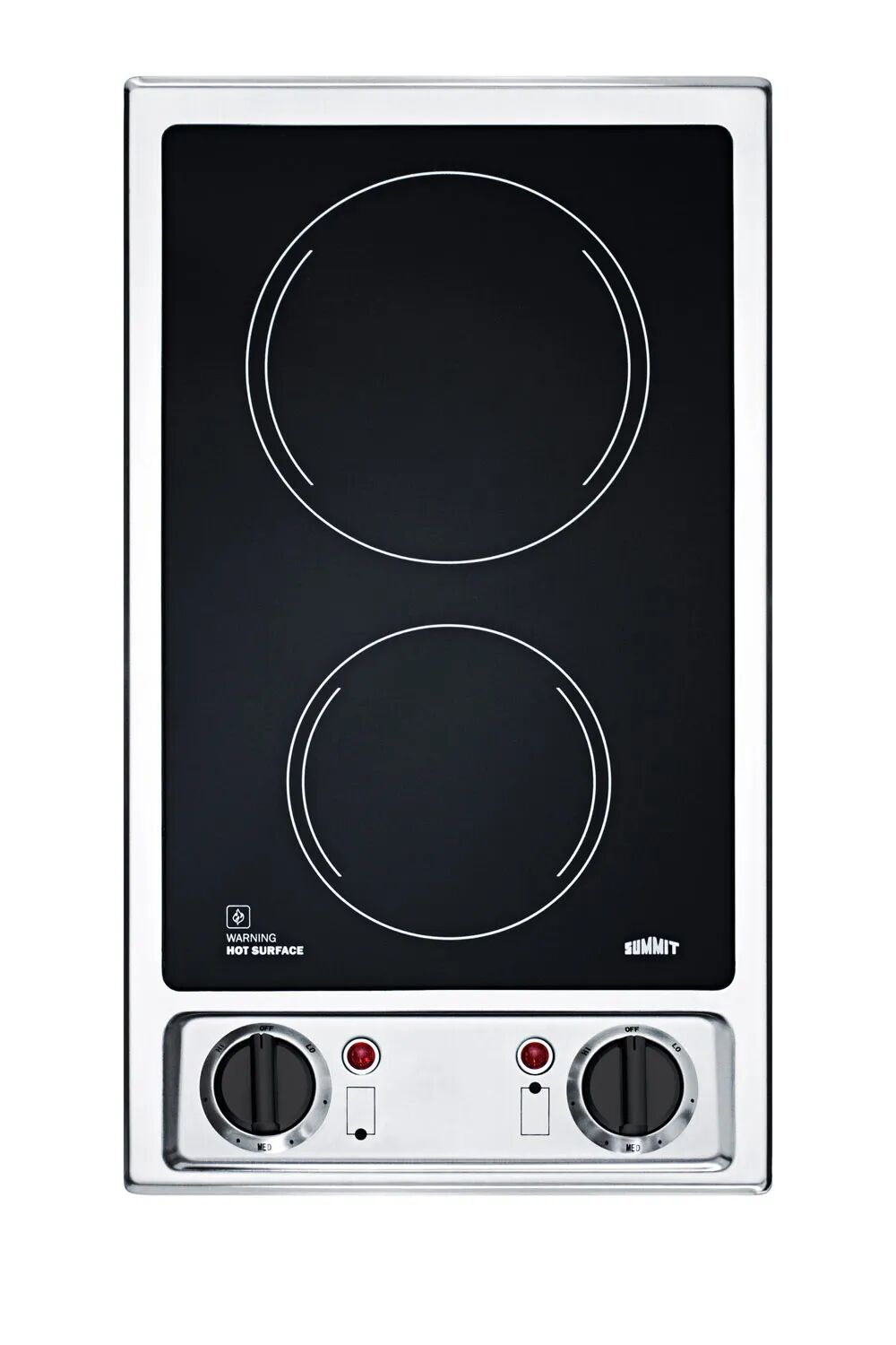 Summit CR2B120 12" Wide 115V 2-Burner Radiant Cooktop