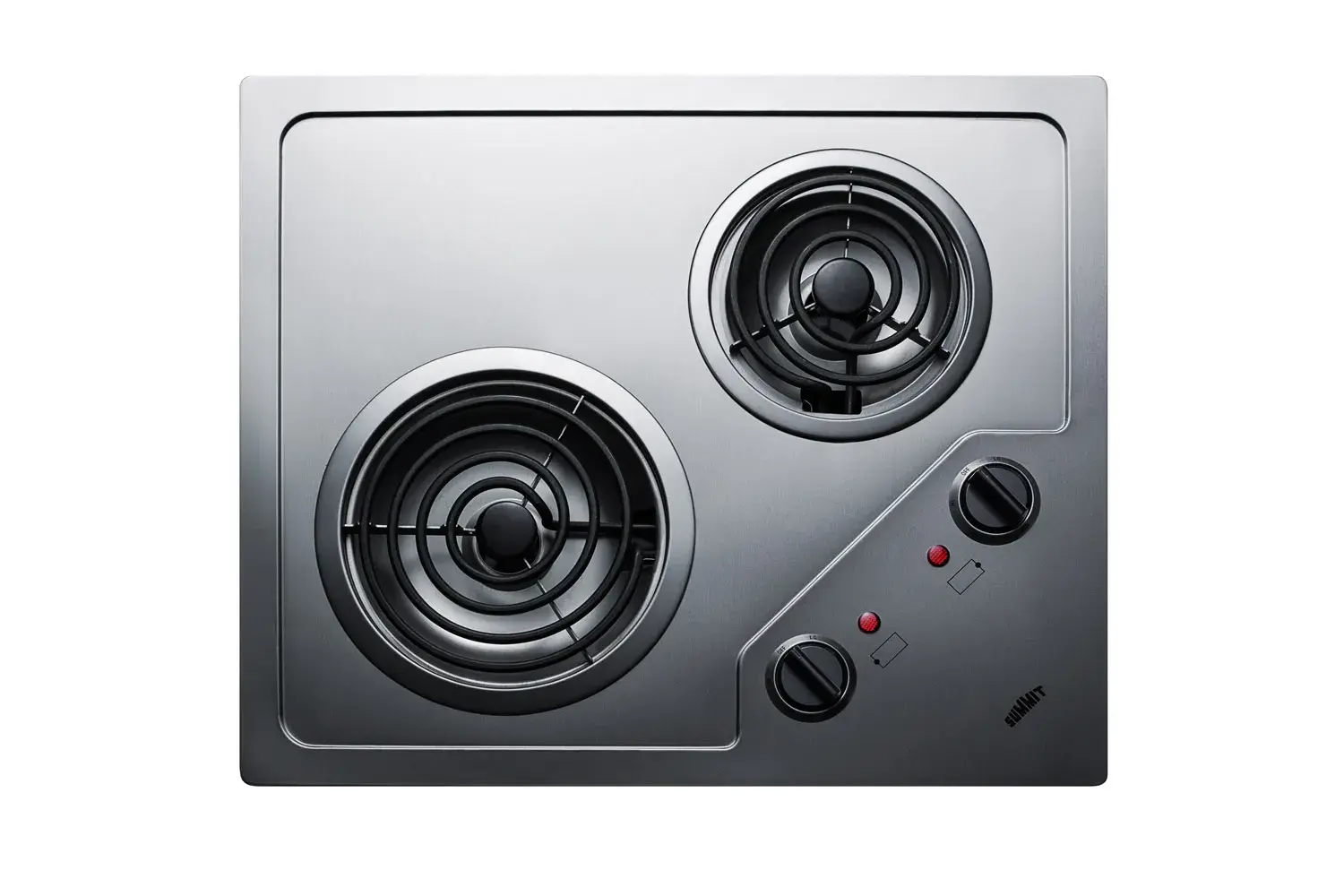Summit CR2B122 21" Wide 115V 2-Burner Coil Cooktop