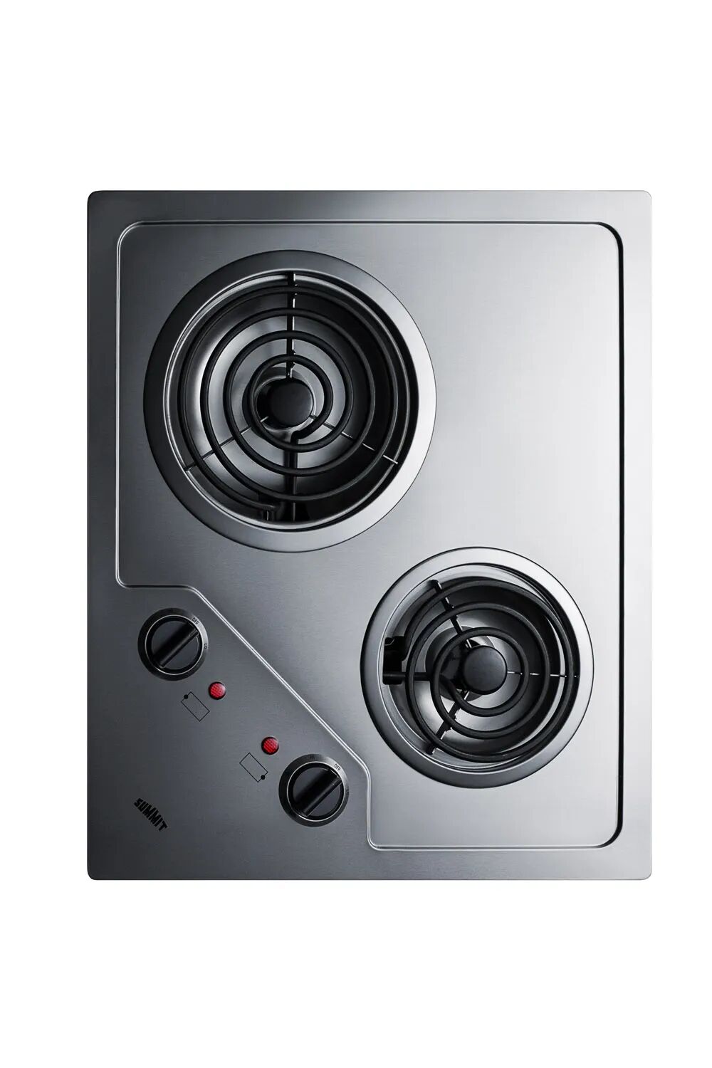 Summit CR2B224S 21" Wide 230V 2-Burner Coil Cooktop