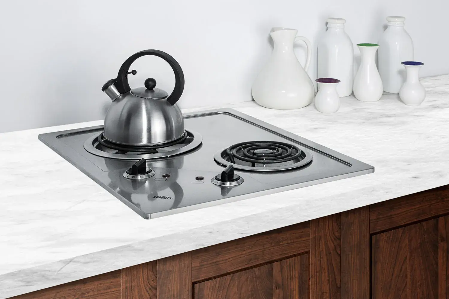 Summit CR2B224S 21" Wide 230V 2-Burner Coil Cooktop