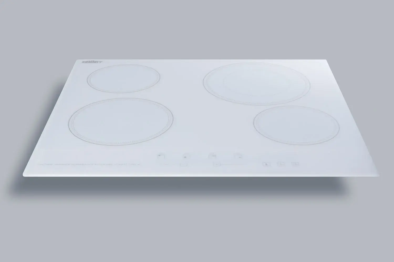 Summit CR4B23T6W 24" Wide 230V 4-Burner Radiant Cooktop