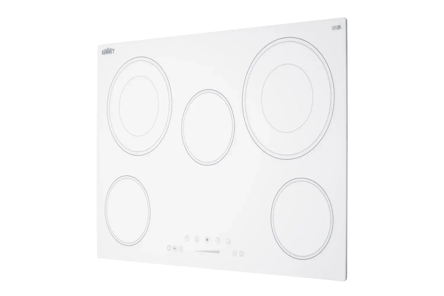 Summit CR5B30T8W 30" Wide 208-240V 5-Burner Radiant Cooktop