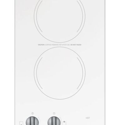 Summit CR2220WHE 12" Wide 220-240V 2-Burner Radiant Cooktop