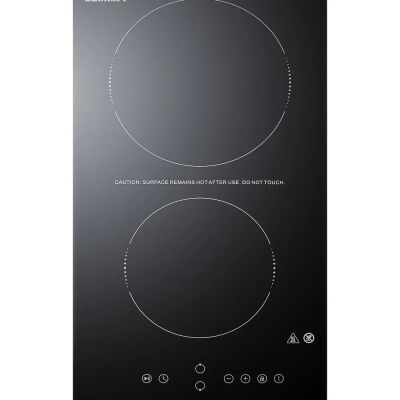 Summit CRH2BT30230 12" Wide 230V 2-Burner Radiant Cooktop With Safety Shutoff