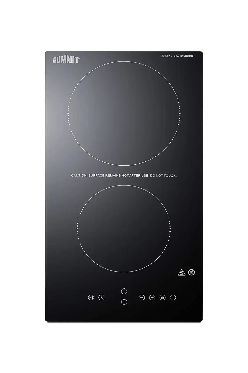 Summit CRH2BT30230 12" Wide 230V 2-Burner Radiant Cooktop With Safety Shutoff