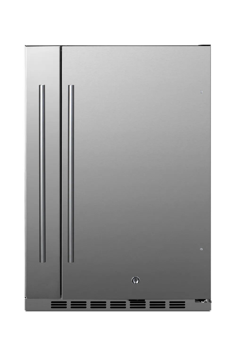 Summit SPR196OS24 Shallow Depth 24" Wide Outdoor Built-In All-Refrigerator With Slide-Out Storage Compartment
