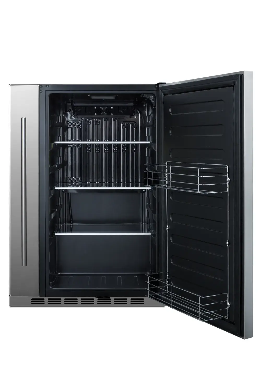 Summit SPR196OS24 Shallow Depth 24" Wide Outdoor Built-In All-Refrigerator With Slide-Out Storage Compartment