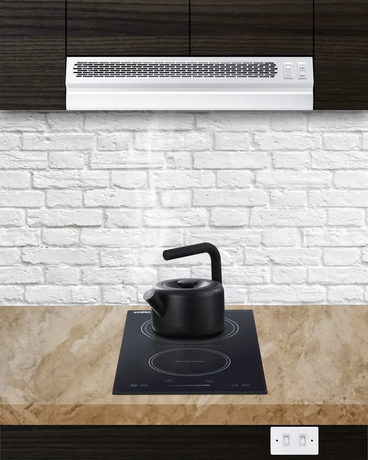 Summit HRTX18WADA 18" Under Cabinet Ductless Retractable Range Hood, ADA Compliant