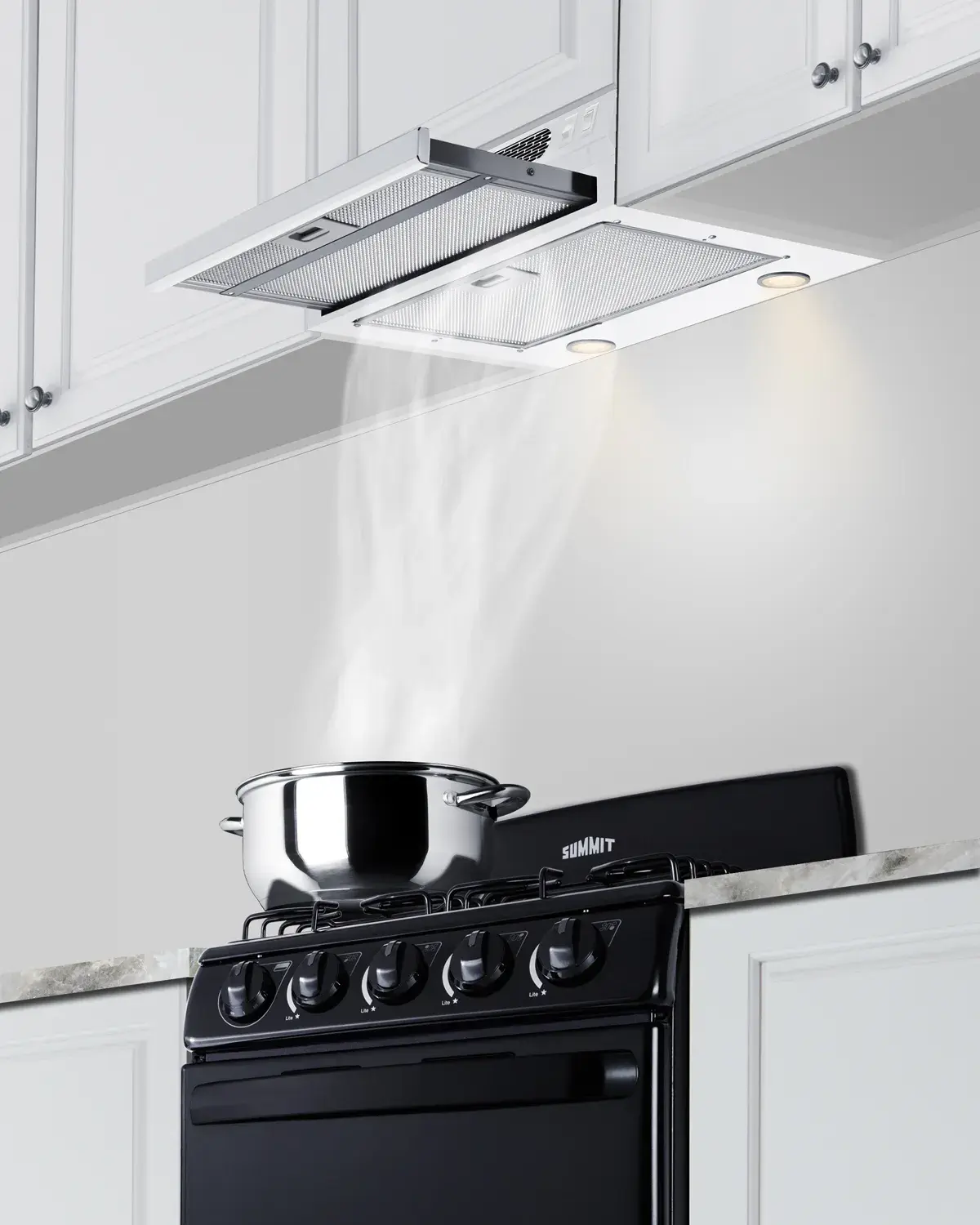 Summit HRTX20WPTC 20" Under Cabinet Ductless Retractable Range Hood