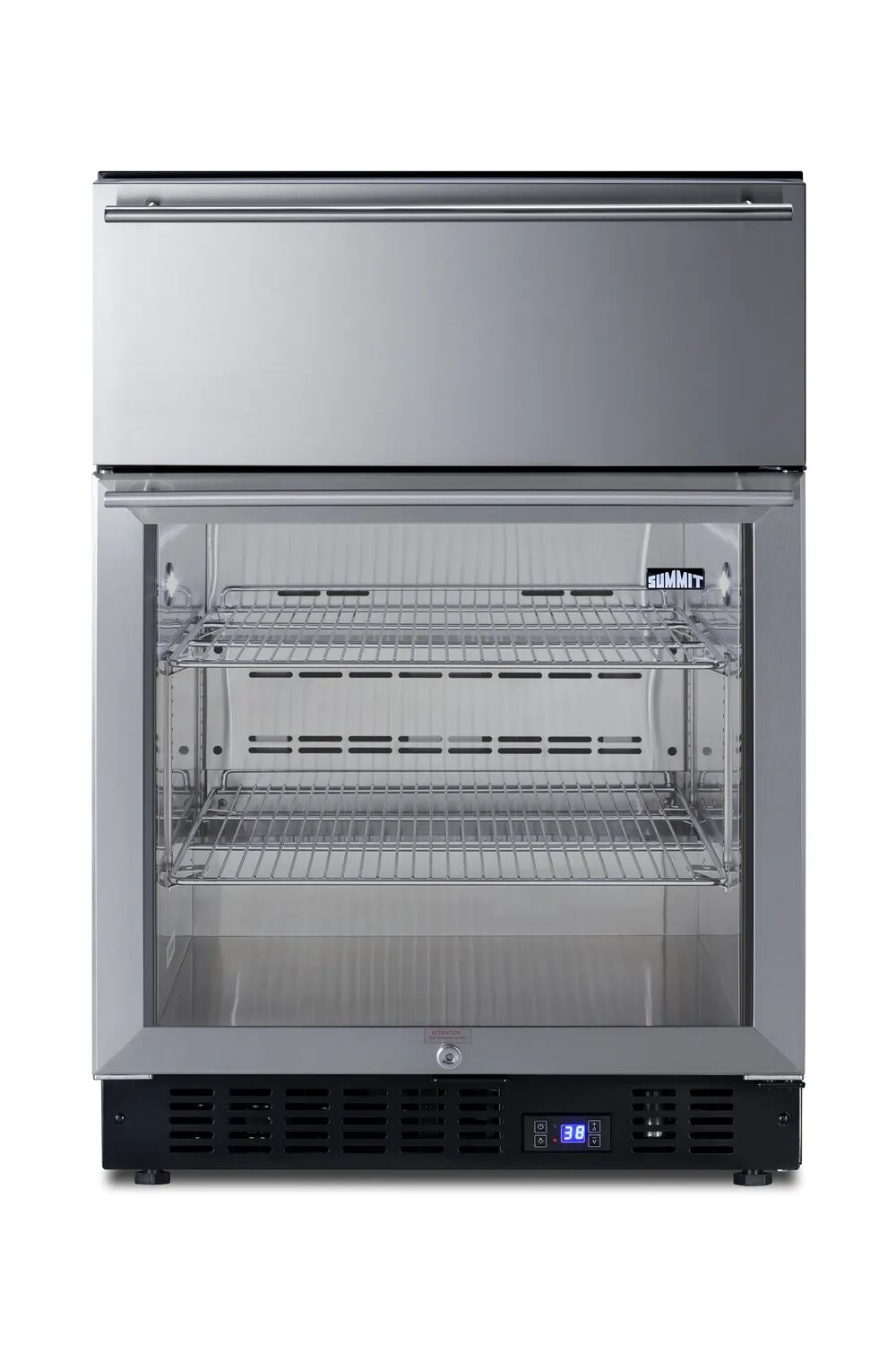 Summit SCR615TD 24" Wide Built-In Commercial Beverage Refrigerator With Top Drawer