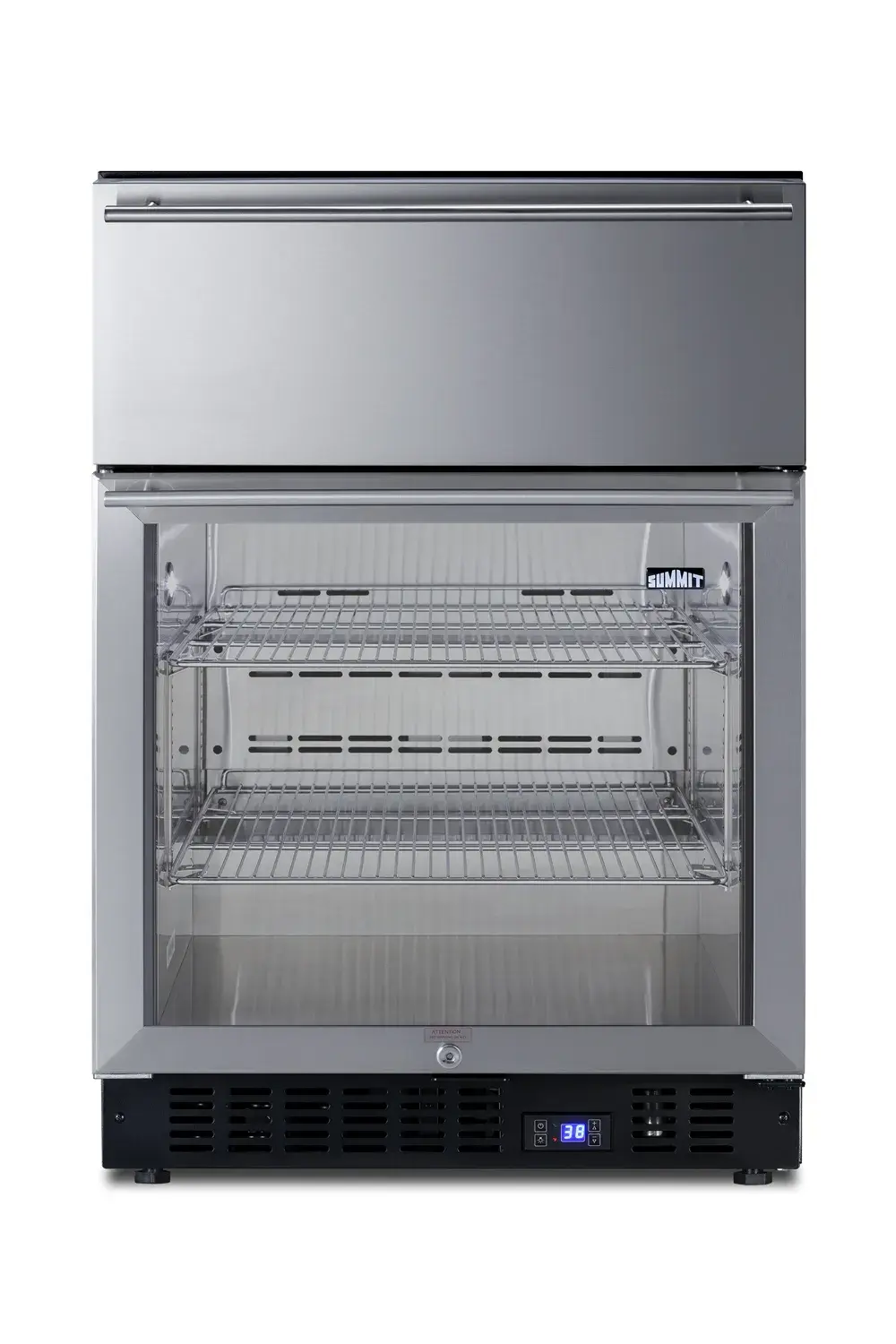 Summit SCR615TD 24" Wide Built-In Commercial Beverage Refrigerator With Top Drawer