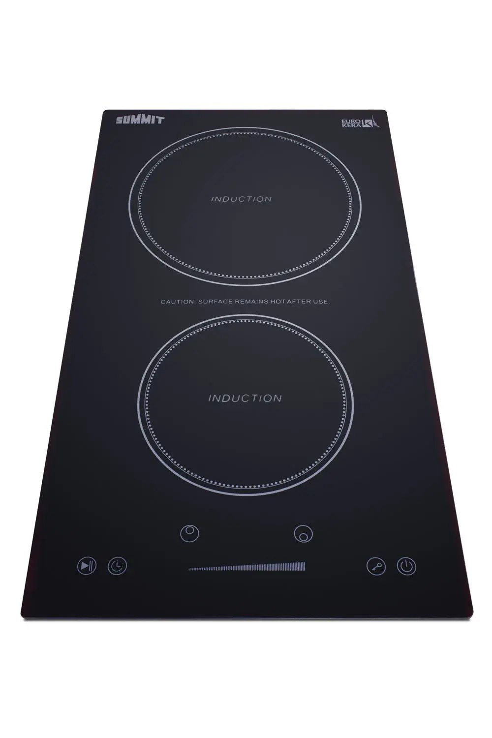 Summit SINC2B115 12" Wide 115V 2-Zone Induction Cooktop, Cord Included
