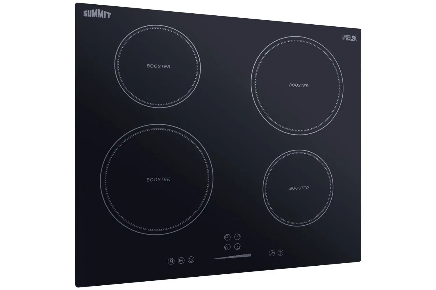 Summit SINC4B241B 24" Wide 208-240V 4-Zone Induction Cooktop