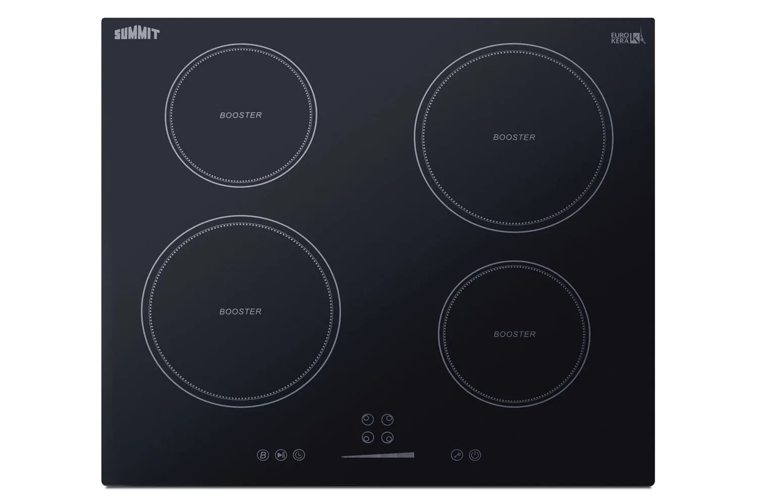 Summit SINC4B241B 24" Wide 208-240V 4-Zone Induction Cooktop