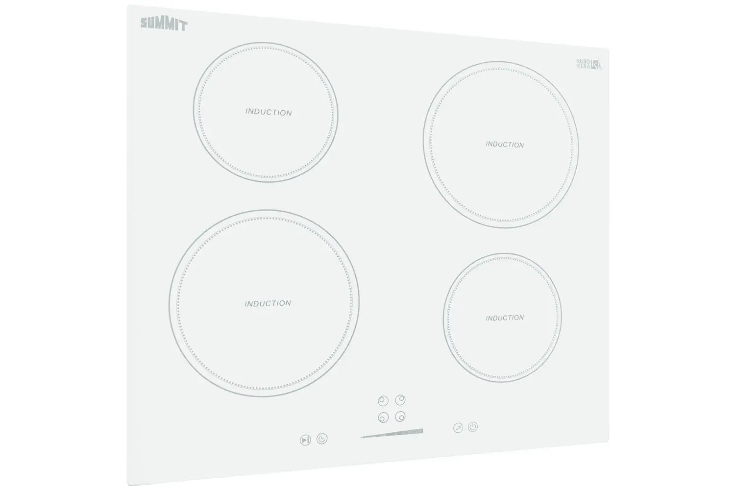 Summit SINC4B242W 24" Wide 208-240V 4-Zone Induction Cooktop