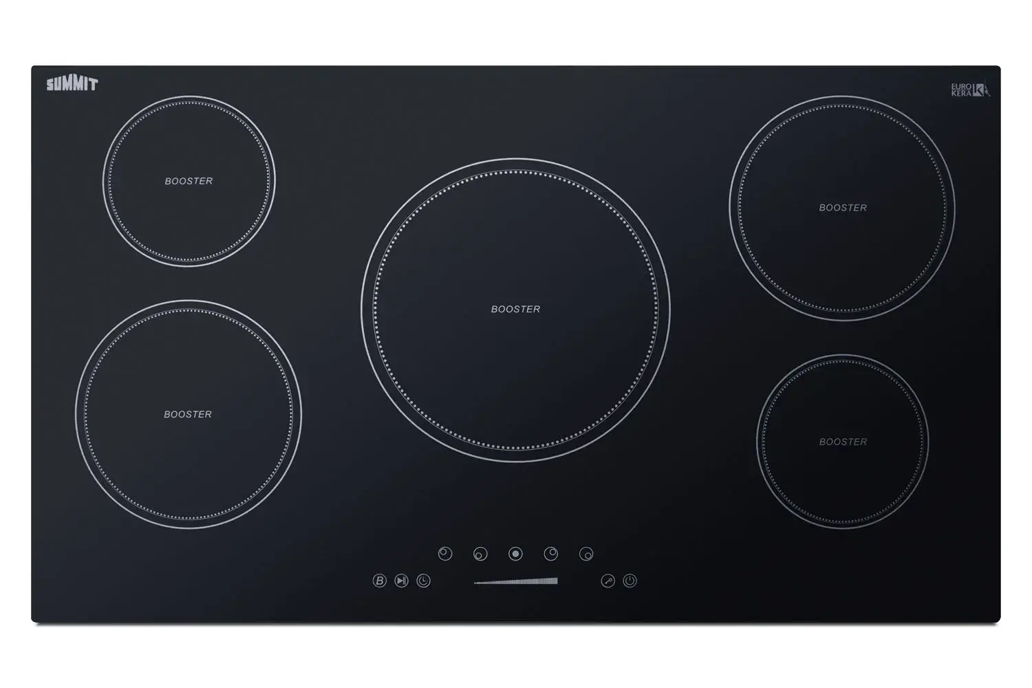 Summit SINC5B36B 36" Wide 208-240V 5-Zone Induction Cooktop