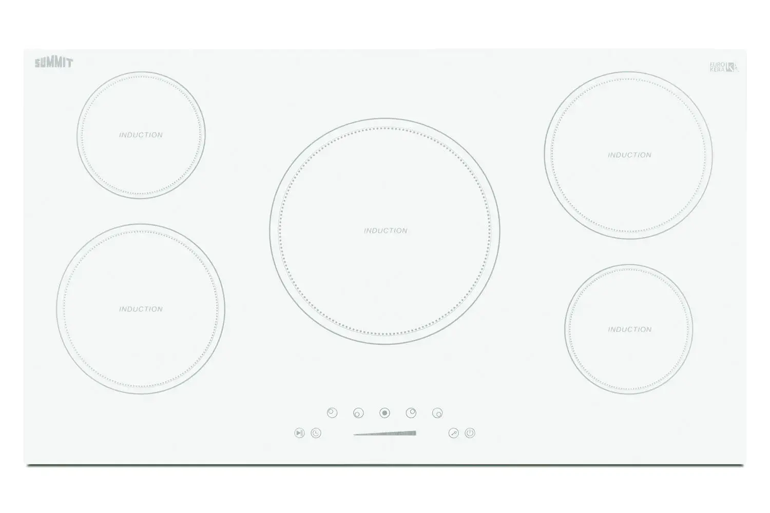 Summit SINC5B36W 36" Wide 208-240V 5-Zone Induction Cooktop
