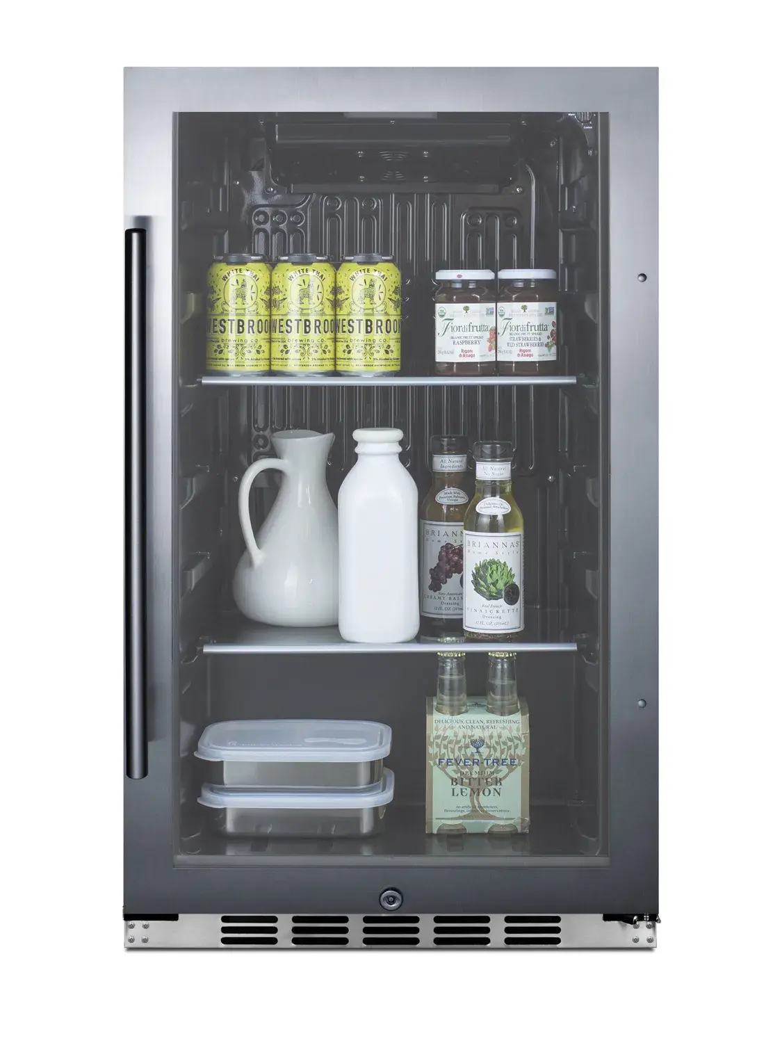 Summit SPR488BOSH34CSS Shallow Depth Indoor/Outdoor Beverage Cooler