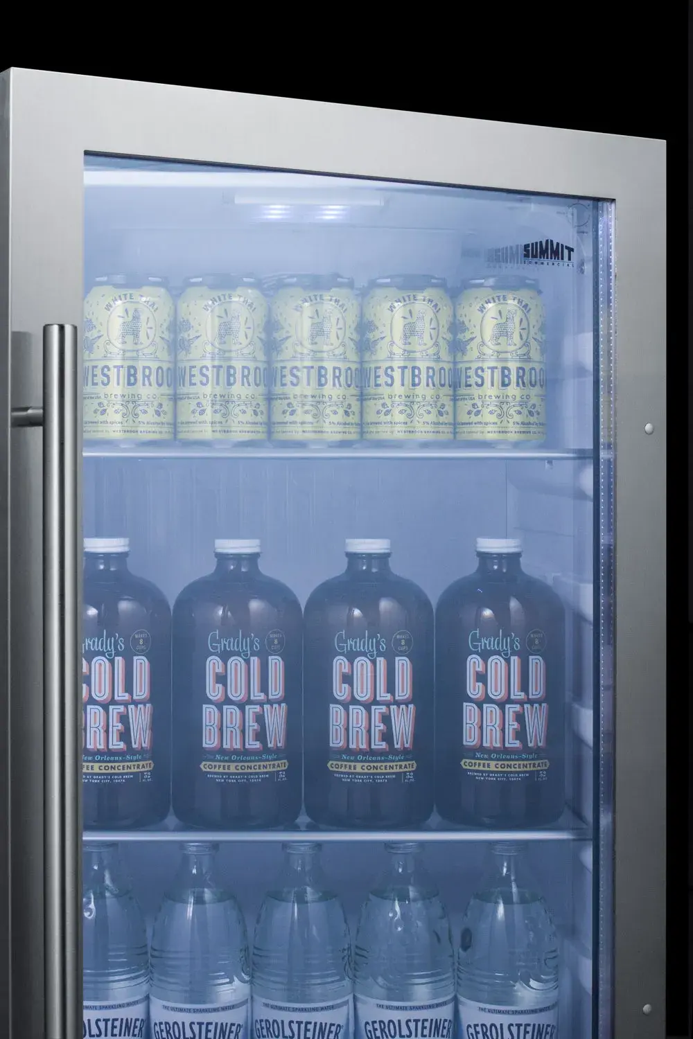 Summit SPR489OSADA Shallow Depth Indoor/Outdoor Beverage Cooler, ADA Compliant