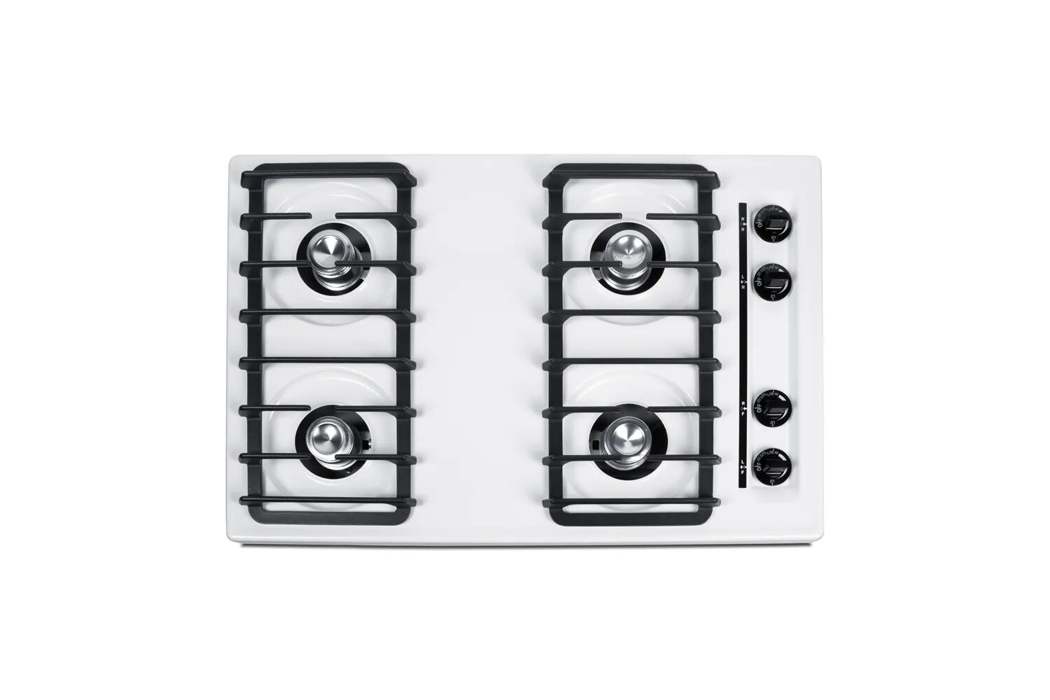 Summit WNL05IP 30" Wide 4-Burner Gas Cooktop, Battery Start Ignition