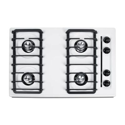 Summit WNL05IP 30" Wide 4-Burner Gas Cooktop, Battery Start Ignition