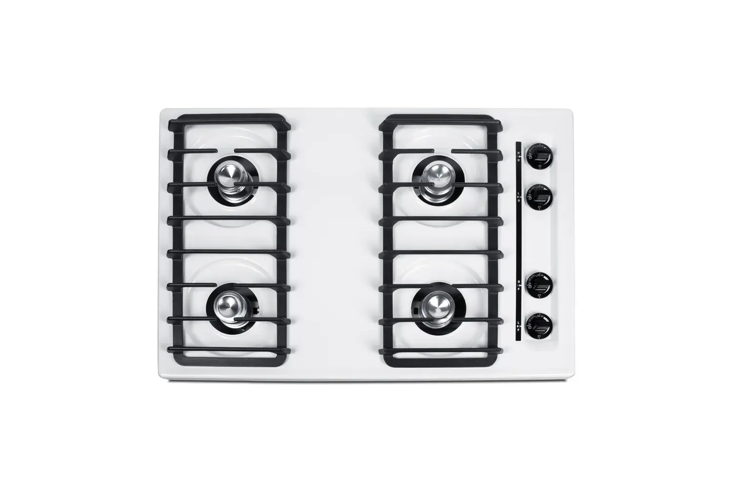 Summit WNL05IP 30" Wide 4-Burner Gas Cooktop, Battery Start Ignition