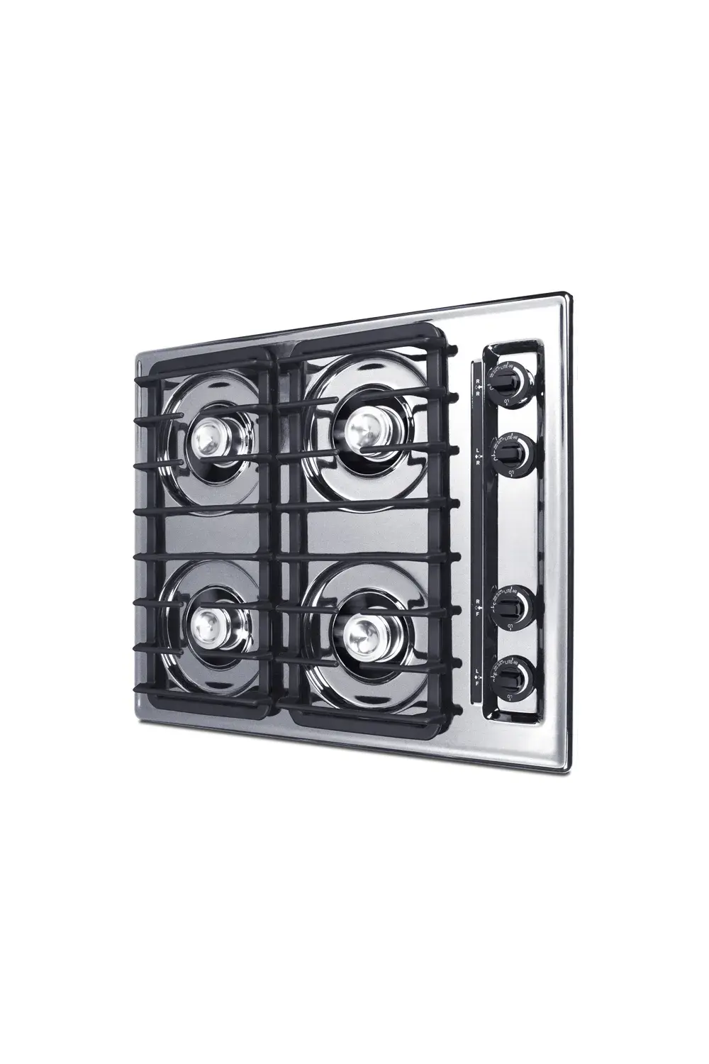 Summit ZNL03IP 24" Wide 4-Burner Gas Cooktop, Battery Start Ignition