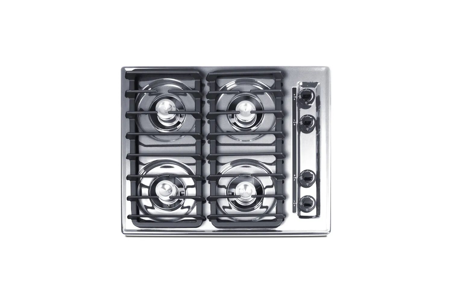 Summit ZNL03IP 24" Wide 4-Burner Gas Cooktop, Battery Start Ignition