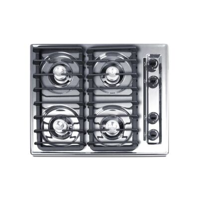 Summit ZNL03IP 24" Wide 4-Burner Gas Cooktop, Battery Start Ignition