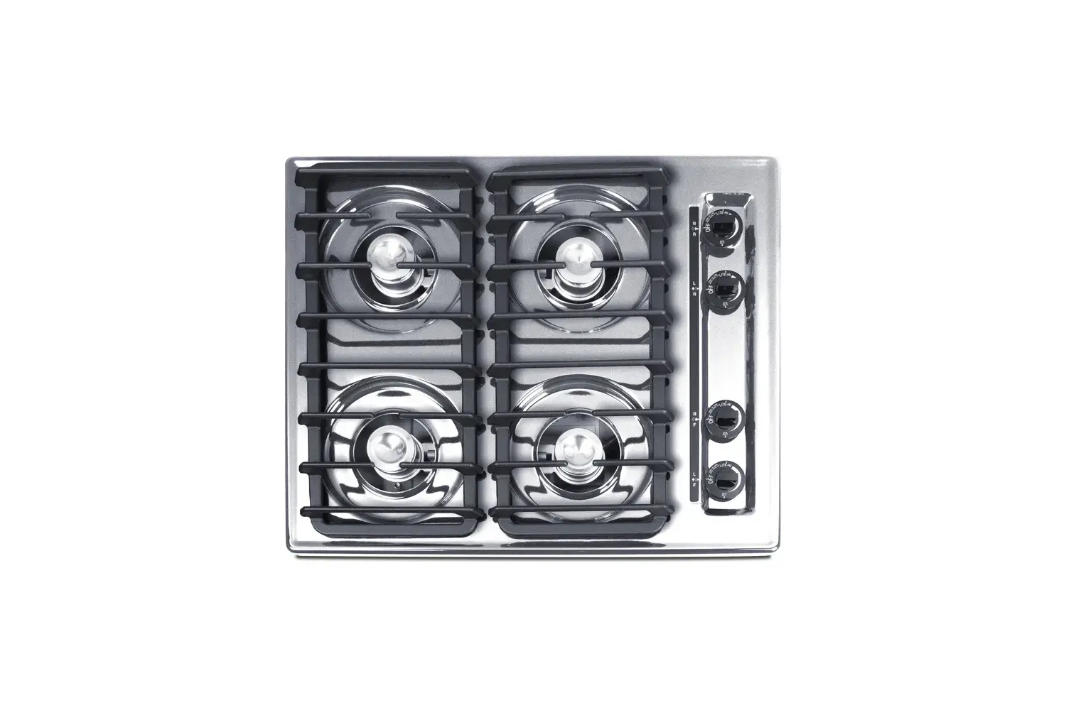 Summit ZNL03IP 24" Wide 4-Burner Gas Cooktop, Battery Start Ignition