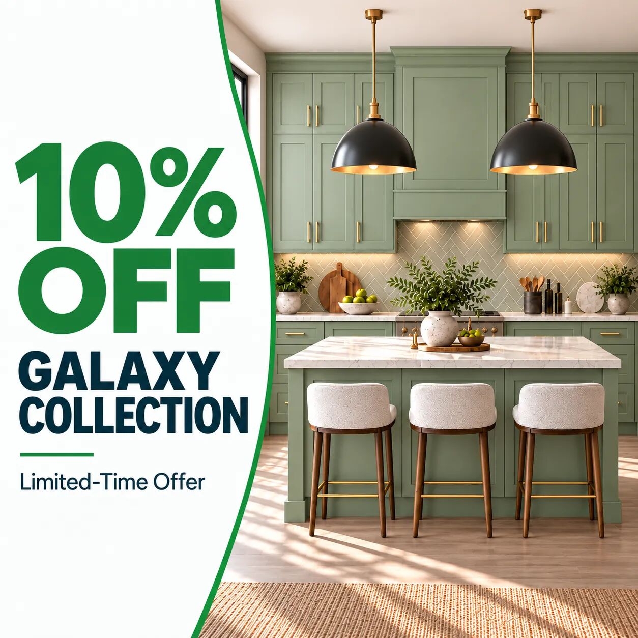 10% Off All Kitchen Cabinets